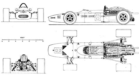 Ferrari 312 1967 Blueprint - Download free blueprint for 3D modeling