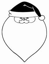 Printable Mustache Santa sketch template