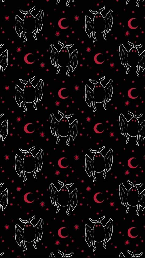 Mothman wallpaper | Witchy wallpaper, Goth wallpaper, Phone wallpaper ...