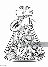 Glass Bottle Coloring Page sketch template