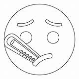 Face With Thermometer coloring page  ColouringPages sketch template
