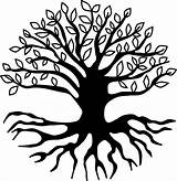 Simple Tree Roots Coloring Pages sketch template
