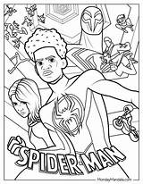 Into The Spider Verse Miles Morales Coloring Pages sketch template