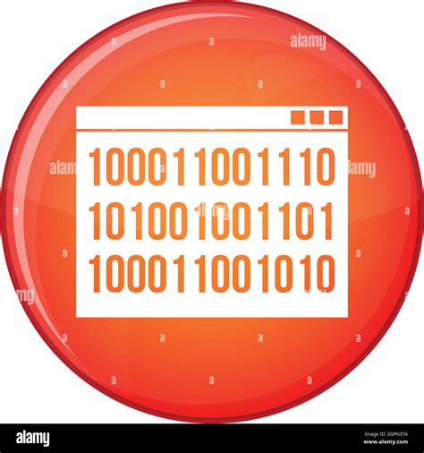 Binary code icon, flat style Stock Vector Image & Art - Alamy