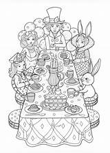 Alice No País Das Maravilhas Desenho Para Colorir sketch template