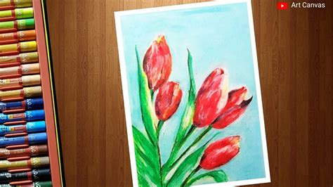 Pastel Landscape Beginner Oil Pastel Flowers