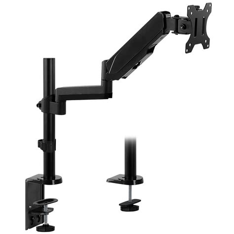 Mount-It! Single Monitor Arm Mount | Full Motion Height Adjustable Gas Spring Arm | Fits 19-32 ...