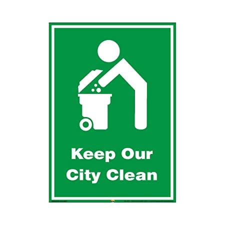 Mr. Safe Keep Our City Clean Sign Hard Plastic Lamination A5 (5.8 inch X 8.2 inch) : Amazon.in