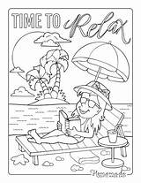 Vacation Theme Coloring Pages sketch template