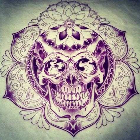 Purple abstract skull | Tattoos, Sleeve tattoos, Skull