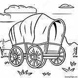Covered Wagon On The Oregon Trail Coloring Page  Pagescom sketch template