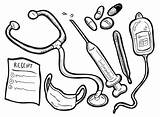 Premium Vector  Set Of medical Equipment Doodle Coloring Pages sketch template