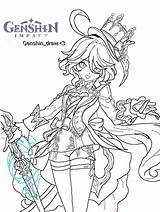 Furina Genshin Draw coloring Book  Раскраски Раскраска мандала sketch template