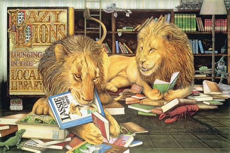 Graeme Base - Illustrations for "Lazy Lions Lounging in the Local ...