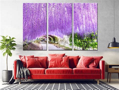 Japanes Wall Decor Wisteria Tunnel Wall Art Sets Garden Art - Etsy