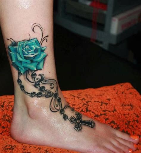 10 Foot Rose Tattoo Designs - Pretty Designs