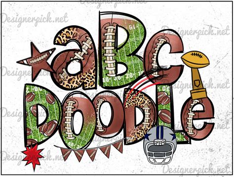 Football Doodle Alphabet - Best Quality Design Bundle