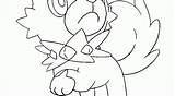 Pokemon Rockruff Coloring Page Sketch sketch template