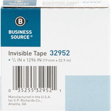 Business Source Invisible Tape Dispenser Refill Roll - General Purpose/Office Tape | Business Source