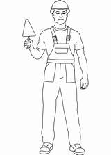 Construction Coloring Worker Pages Hat Mickey Mouse Workers Colouring  sketch template