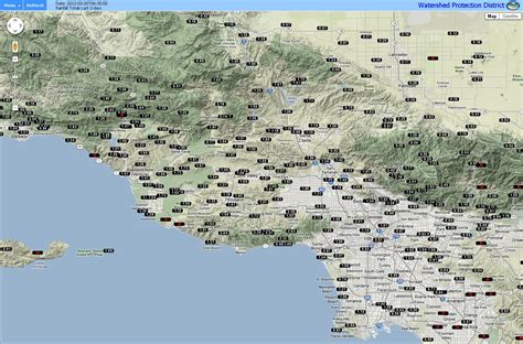 Ventura County Watershed Rainfall Map - Maps For You