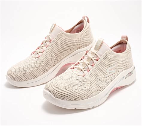 Skechers GOwalk Arch Fit Vegan Washable Bungee Sneakers - Crystal Waves ...