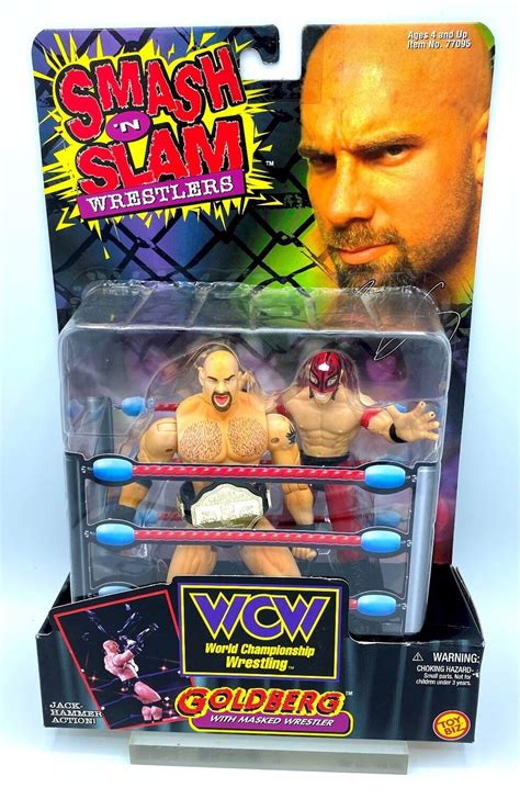 Vintage WCW! Smash "N" Slam Wrestlers! “Vintage Goldberg w/Masked Wrestler-2 Pack Action Figures ...