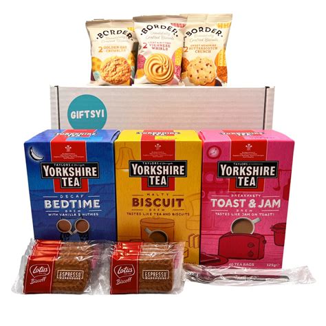 British Tea Gift Set with Lotus Biscoff Cookies and English Tea Biscuits - Perfect Tea Gift ...