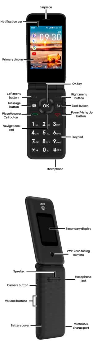 AT&T Cingular Flip IV (U102AA) Diagram - AT&T Device Support