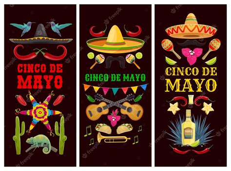 Premium Vector | Cinco de mayo banners of mexican fiesta holiday