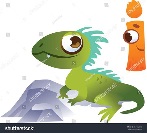 Animal Alphabet Kids Iguana Stock Vector (Royalty Free) 214102015 | Shutterstock