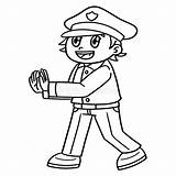 Security Guard Coloring Pages sketch template