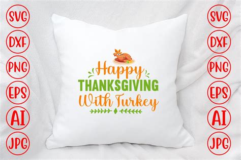 Happy Thanksgiving with Turkey Svg Graphic by Graphicbd · Creative Fabrica