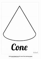 Cone Shape Coloring Clipart Worksheet Snow Kindergarten Clip Cones  sketch template