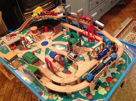 Wooden Train Layout Setup #Melissa andDoug #Thomas #Orbrium #Brio ...