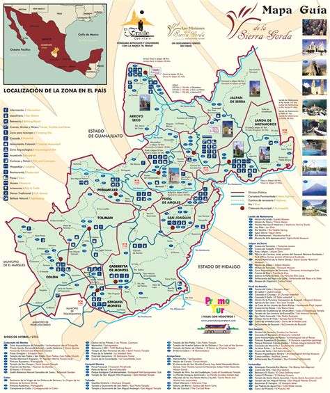 Sierra Gorda de Queretaro Tourist Map - Sierra Gorda de Quereacutetaro Mexico • mappery