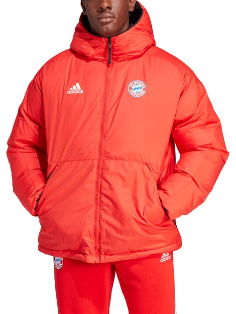 Men Reversible Down-Jacket 3-Stripes red | Official FC Bayern Munich Store