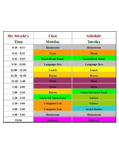 26+ Daily Schedule Templates in Google Docs | Google Sheets | Excel ...