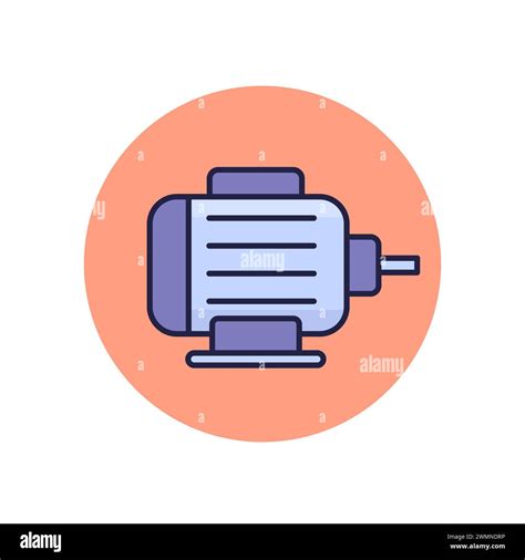 electric motor icon with outline Stock Vector Image & Art - Alamy