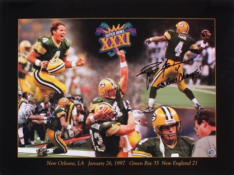 Brett Favre Signed Packers "Super Bowl XXXI" 18x24 Photo Inscribed ...