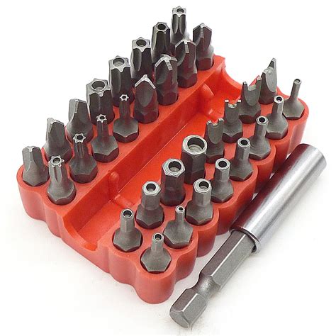 33pc Security Bit Set Tamper Proof Screwdriver Drill Bit Screw Driver ...