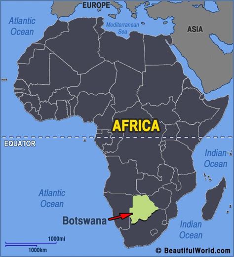 Botswana Map | World Map of Botswana | Africa map, Africa, Map