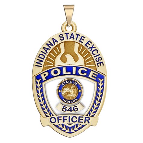 Personalized Indiana State Excise Police Badge with Your Rank and ...