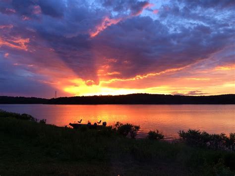 Stockton lake mo at sunset. I have lots of memories of boating and swimming here when I was ...