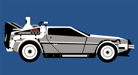 Back To The Future Delorean Vector