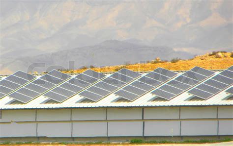 Solar panels on roof of barn | Stock image | Colourbox