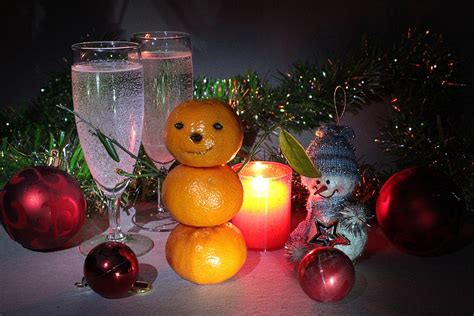 Nový Rok Snegovichok Mandarinka - Fotografie zdarma na Pixabay