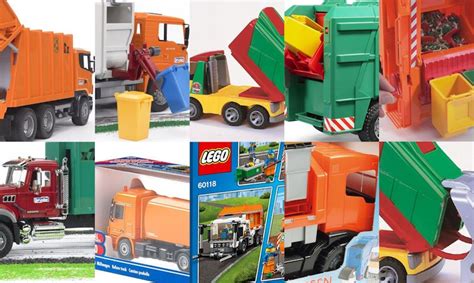 Bin lorry toys with functional loader and refuse tank - Toy Farmers