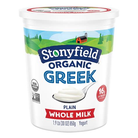 Stonyfield Organic Whole Milk Plain Greek Yogurt - Shop Yogurt at H-E-B