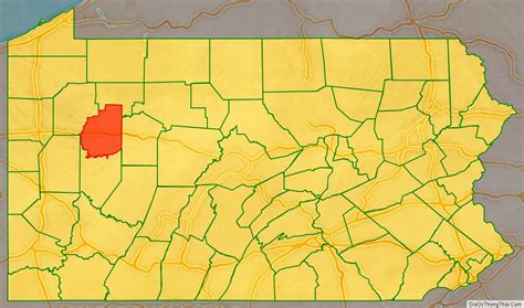 Map of Clarion County, Pennsylvania - Thong Thai Real